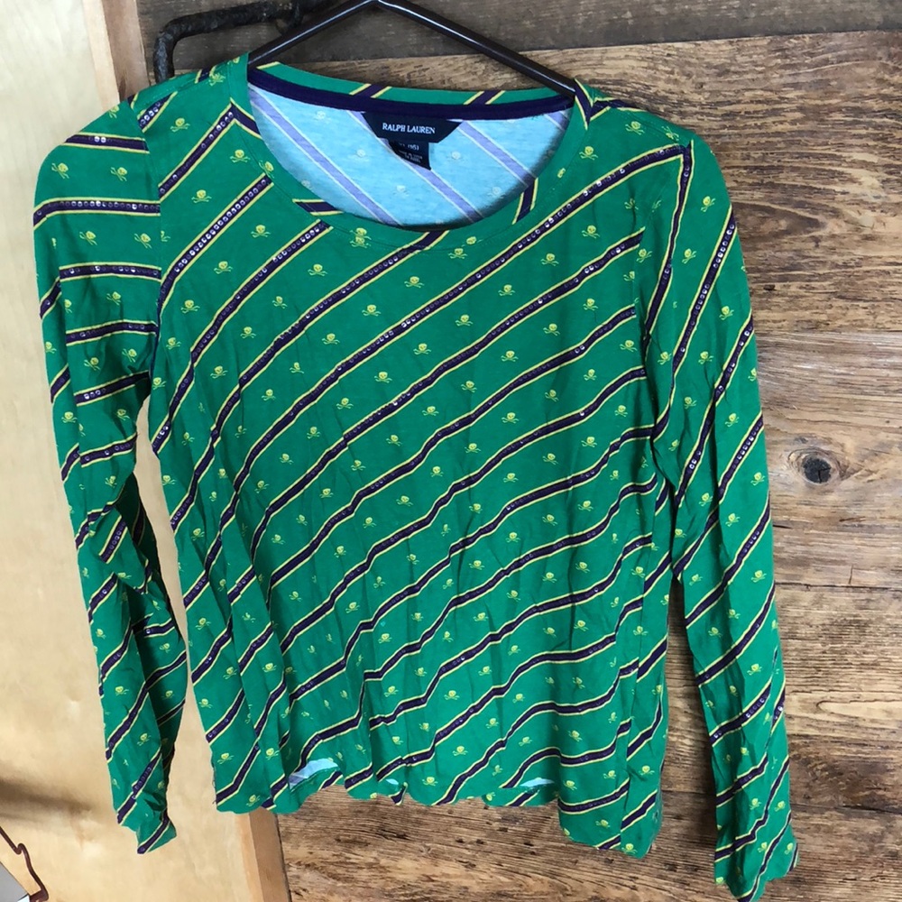 Ralph Lauren skull print long sleeved shirt